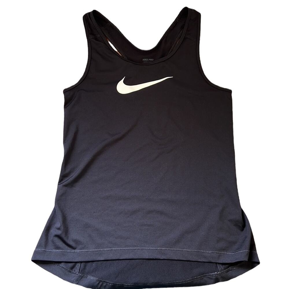 Black Nike Racerback Mesh Back Athletic Tank Top